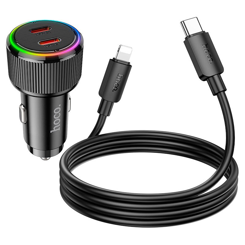 hoco-nz14b-guerrero-pd50w-2c-car-charger-set-tc-ltn-cable